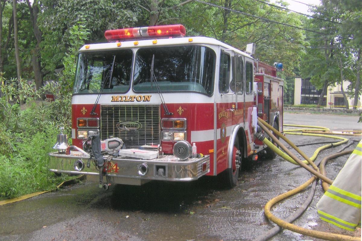 Fire Truck with Hoses on the Ground 1